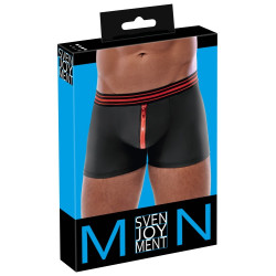 Svenjoyment Boxer avec zip Tillio Noir-Rouge
